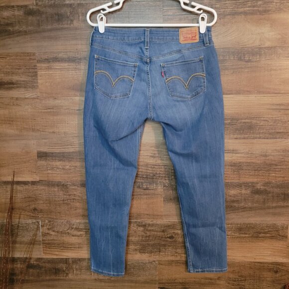 Levi's Jeans Size 31 Mid Rise Skinny Medium Light Wash Stretch Western Denim - Picture 2 of 11